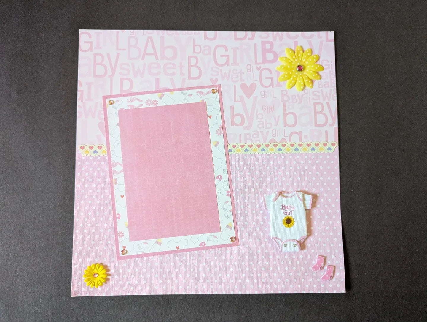 Baby Girl Scrapbook Page