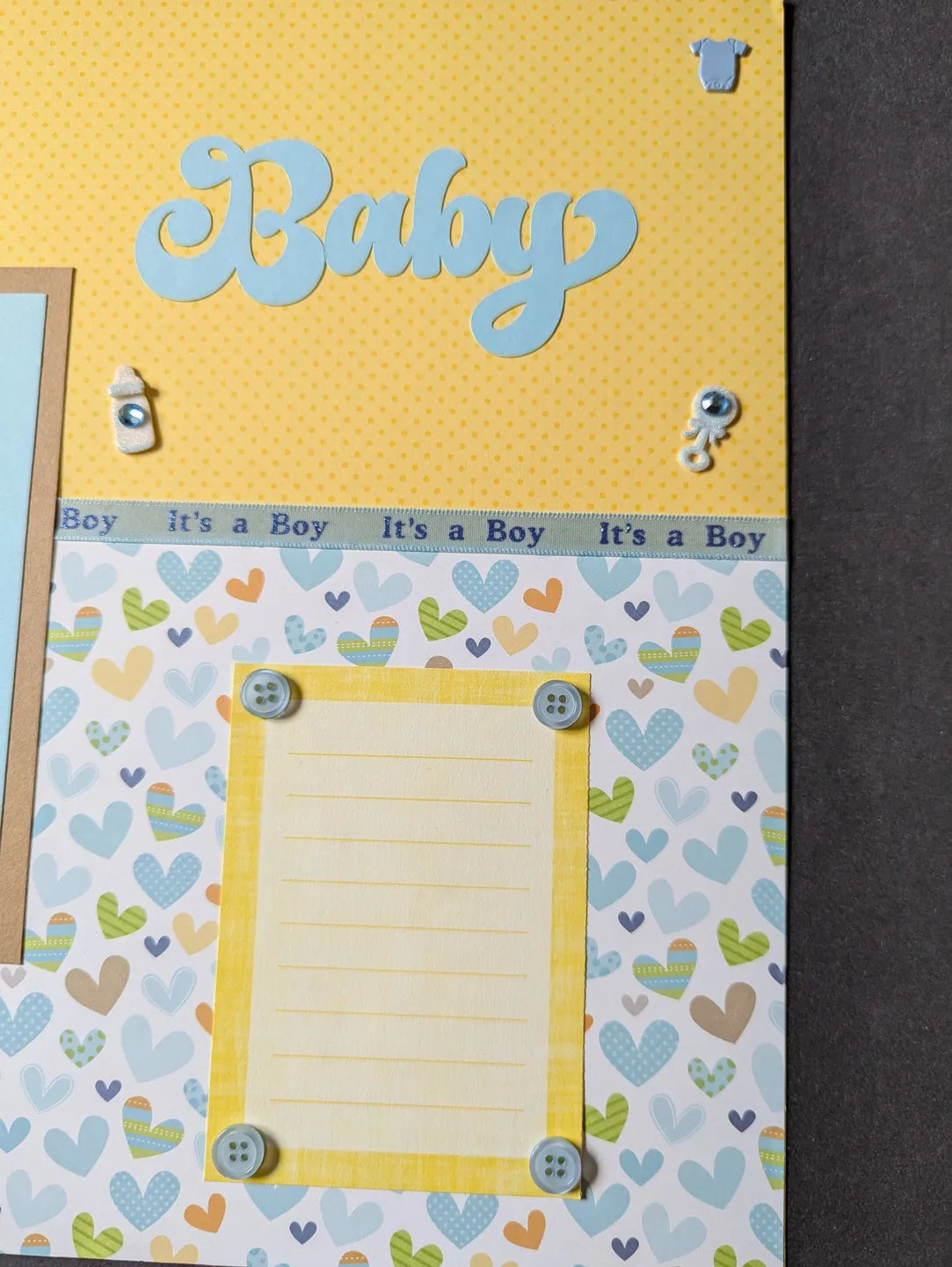 Baby Boy Scrapbook Page