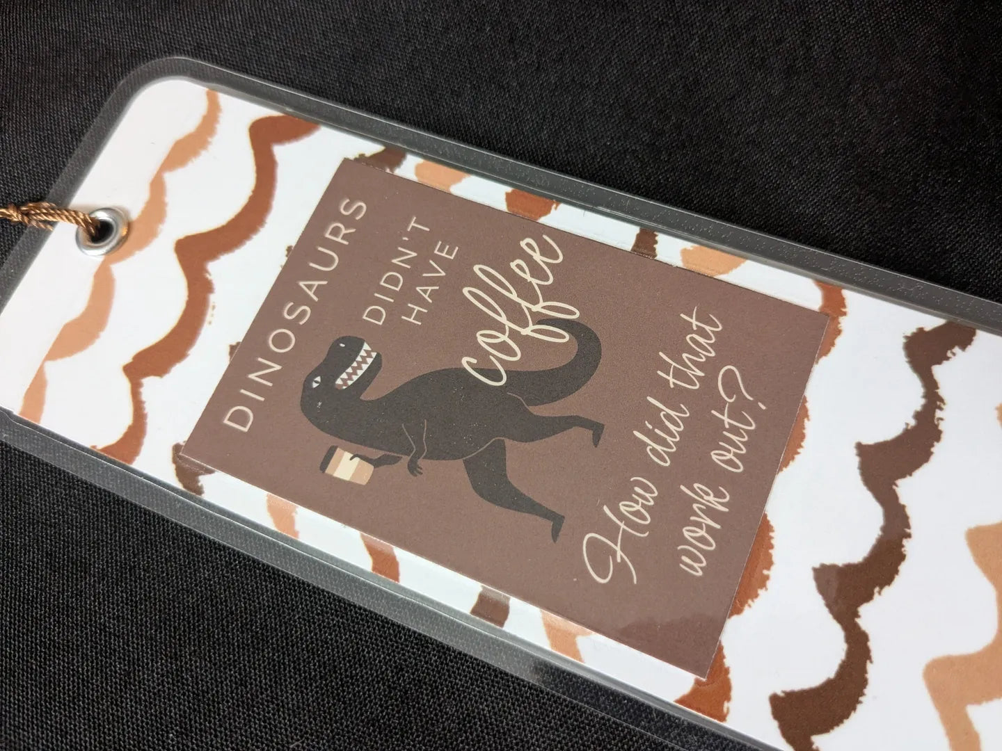 Dinosaur Coffee Bookmark
