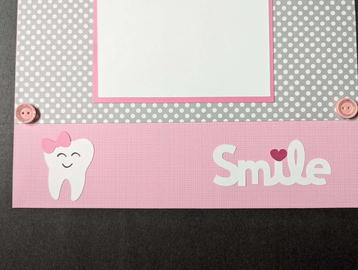 Girl First Tooth Scrapbook Page