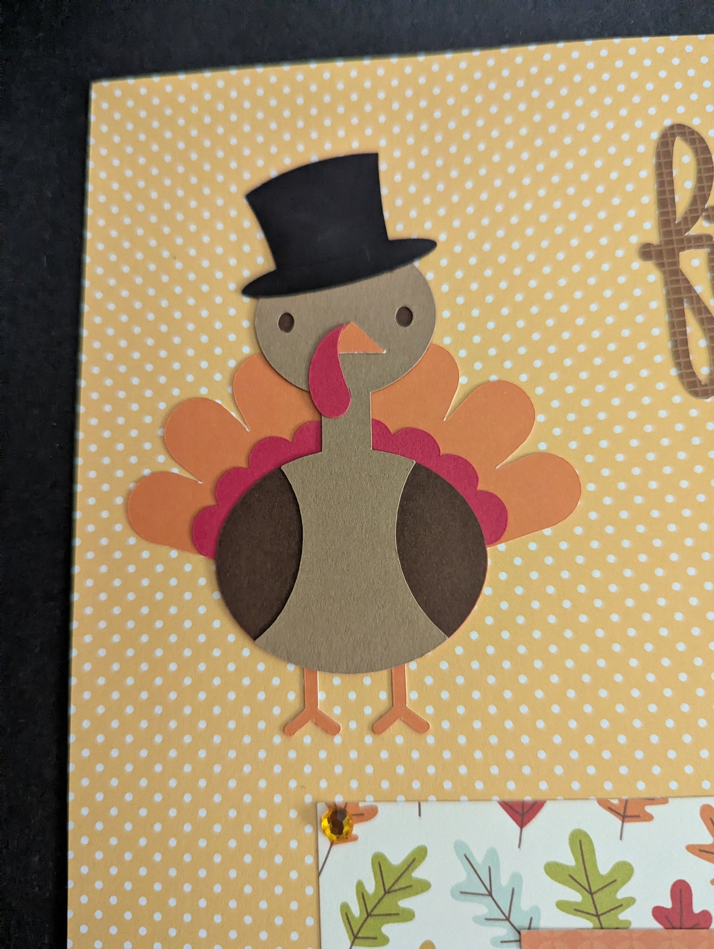 first Thanksgiving Scrapbook Page