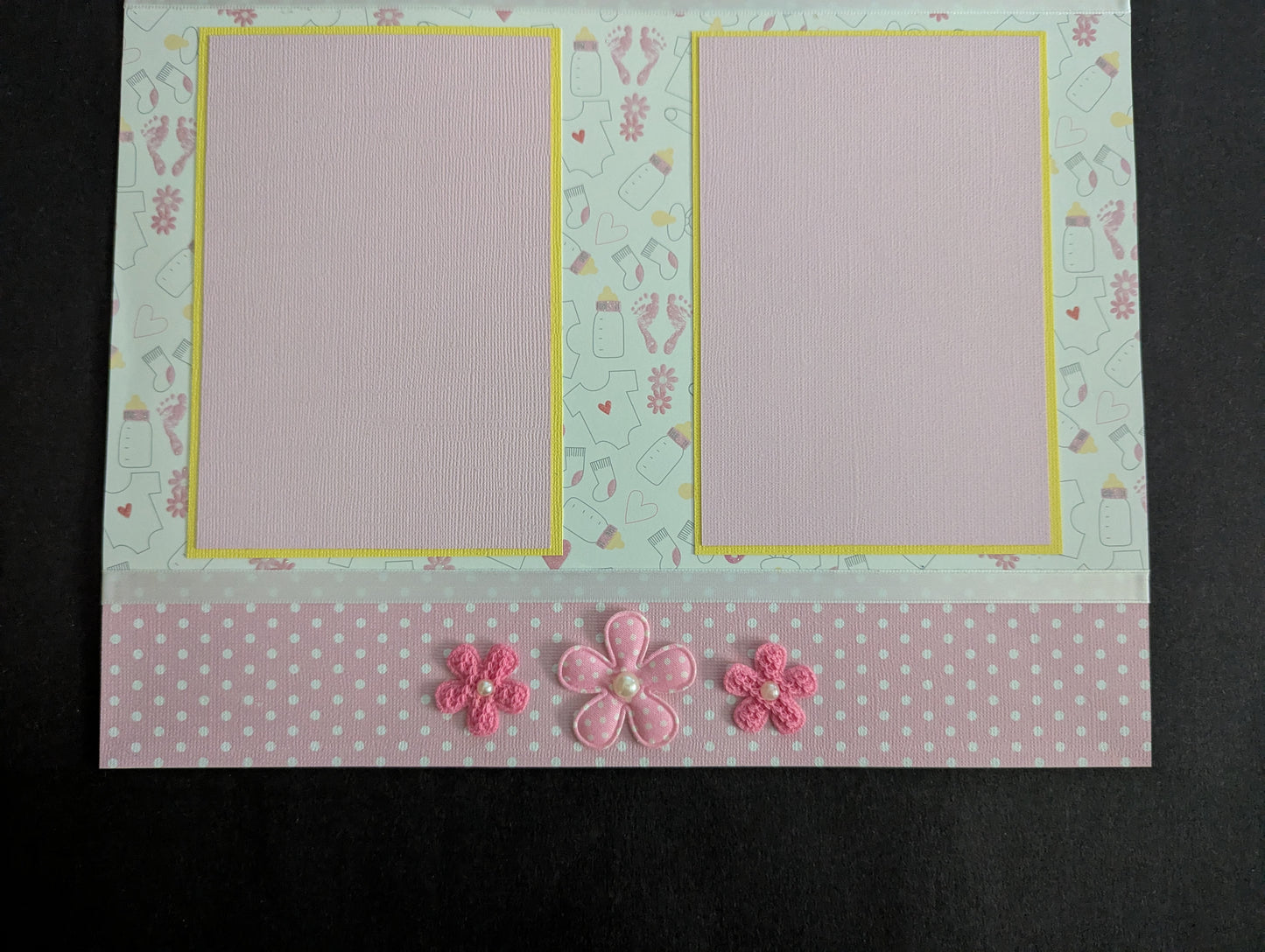 Baby Girl Twins Scrapbook Page