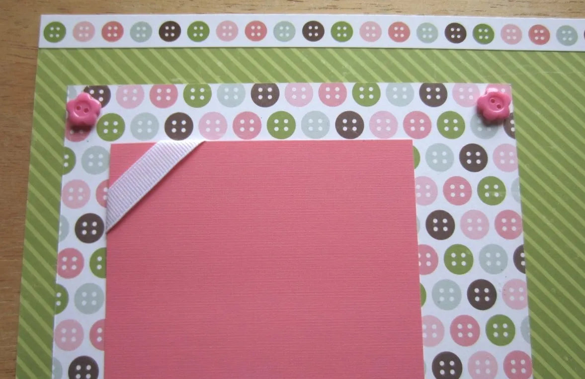 Baby Girl Scrapbook Page Set