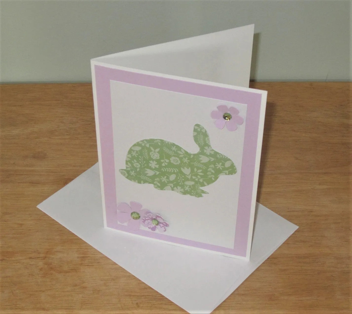 Green Easter Bunny Card