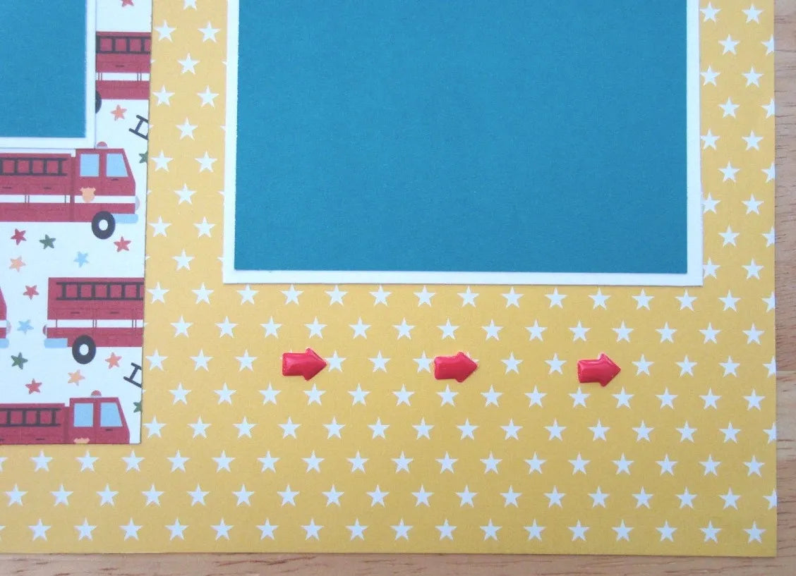 Fire Trucks Scrapbook Page