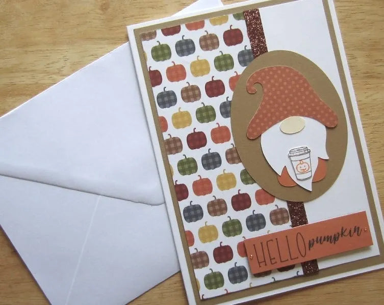Gnome Pumpkin Card