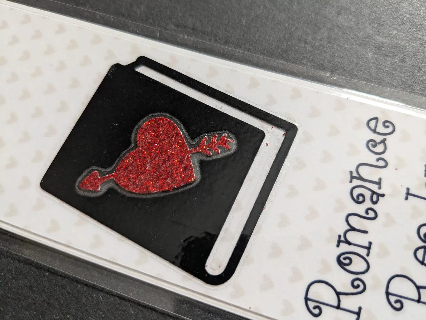 Romance Reader Heart Laminated Bookmark