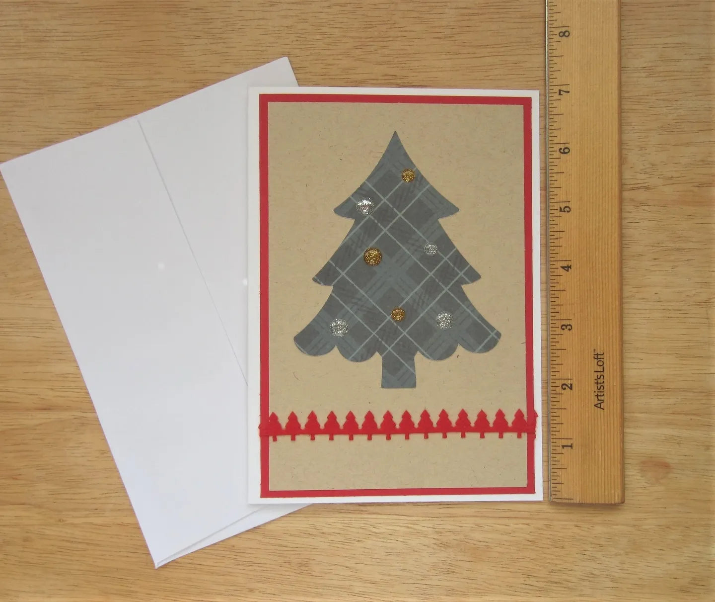 Plaid Christmas Tree Cards (Set of 6)