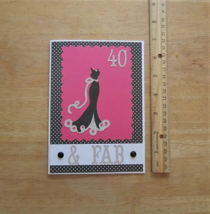 40 & Fab Birthday Card