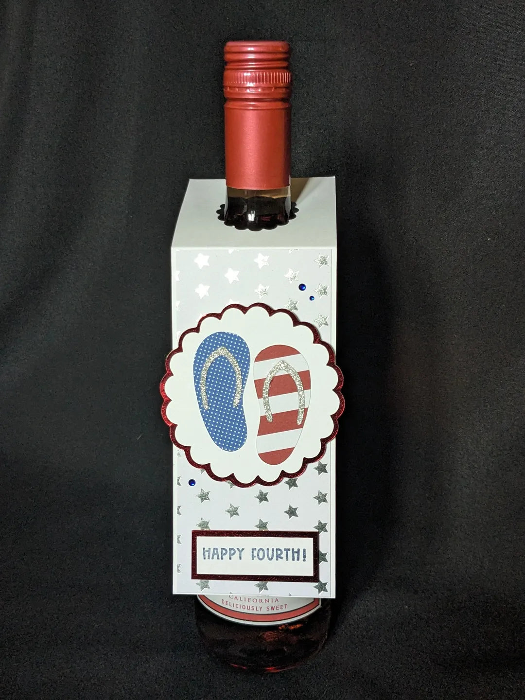 Happy Fourth Bottle Gift Tag