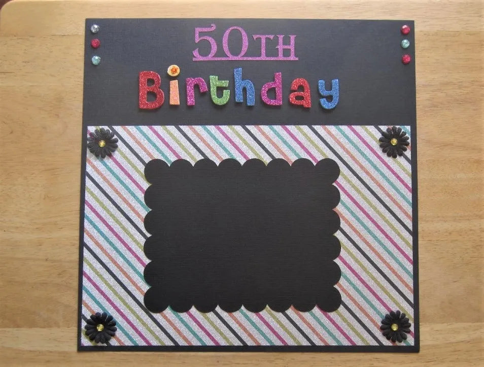 50th Birthday Scrapbook Page