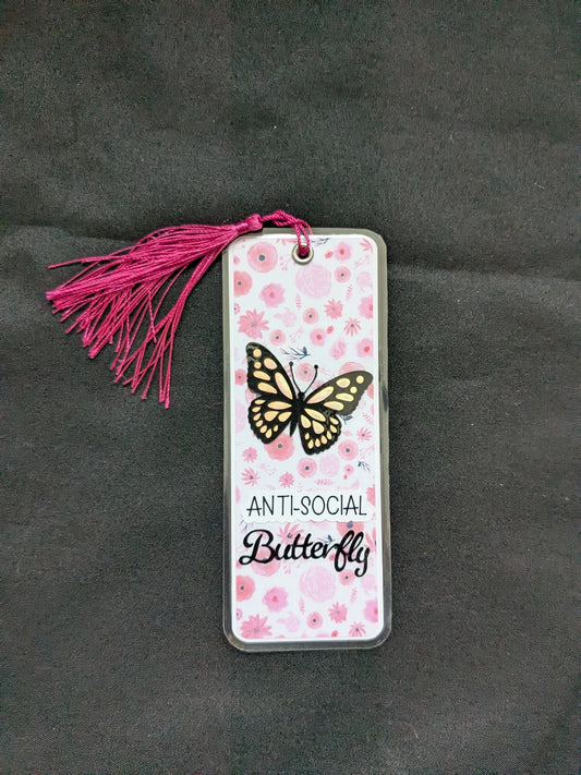 Anti-Social Butterfly Bookmark