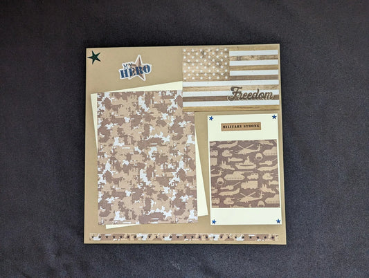 Military Scrapbook Page
