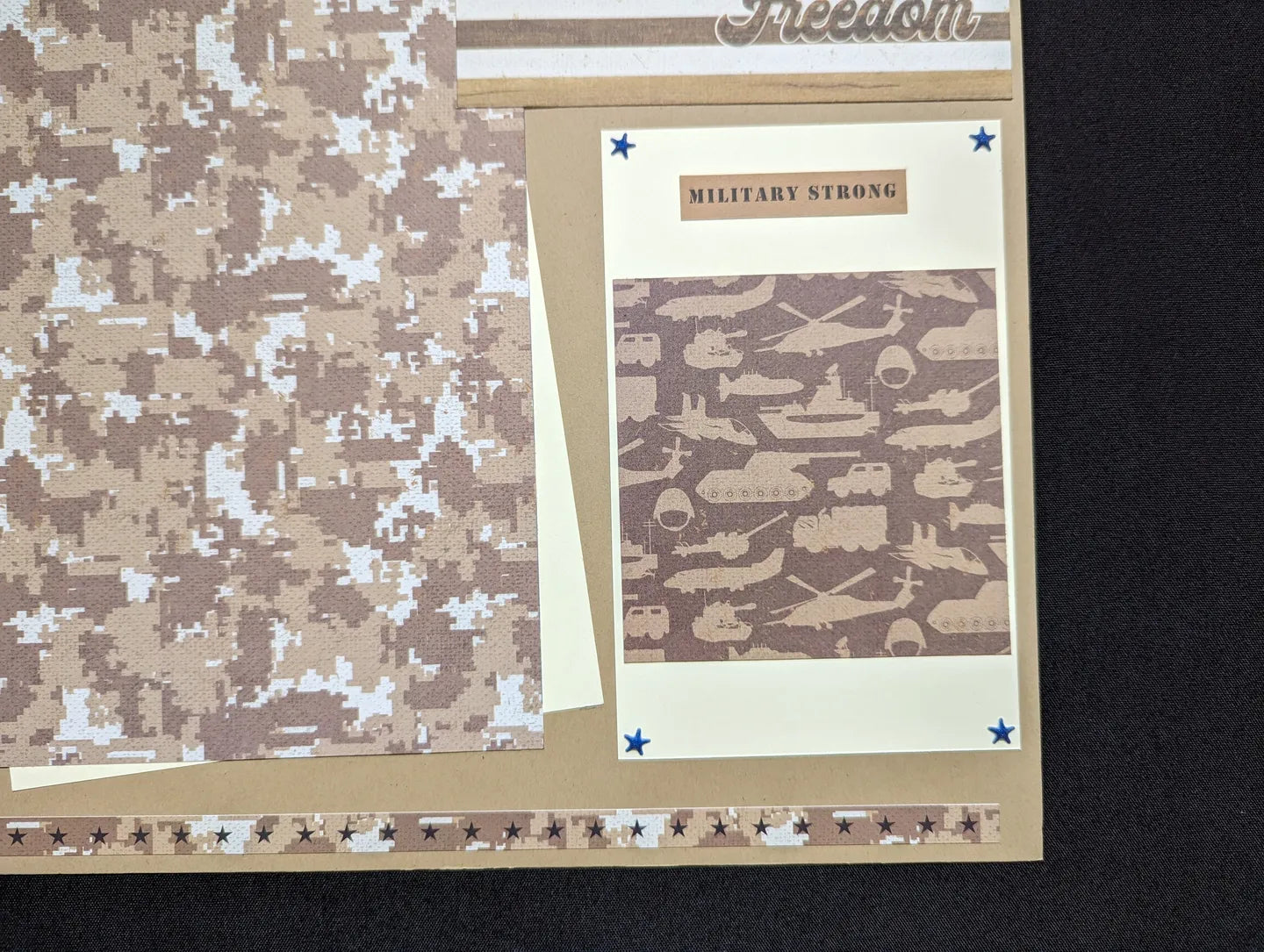 Military Scrapbook Page