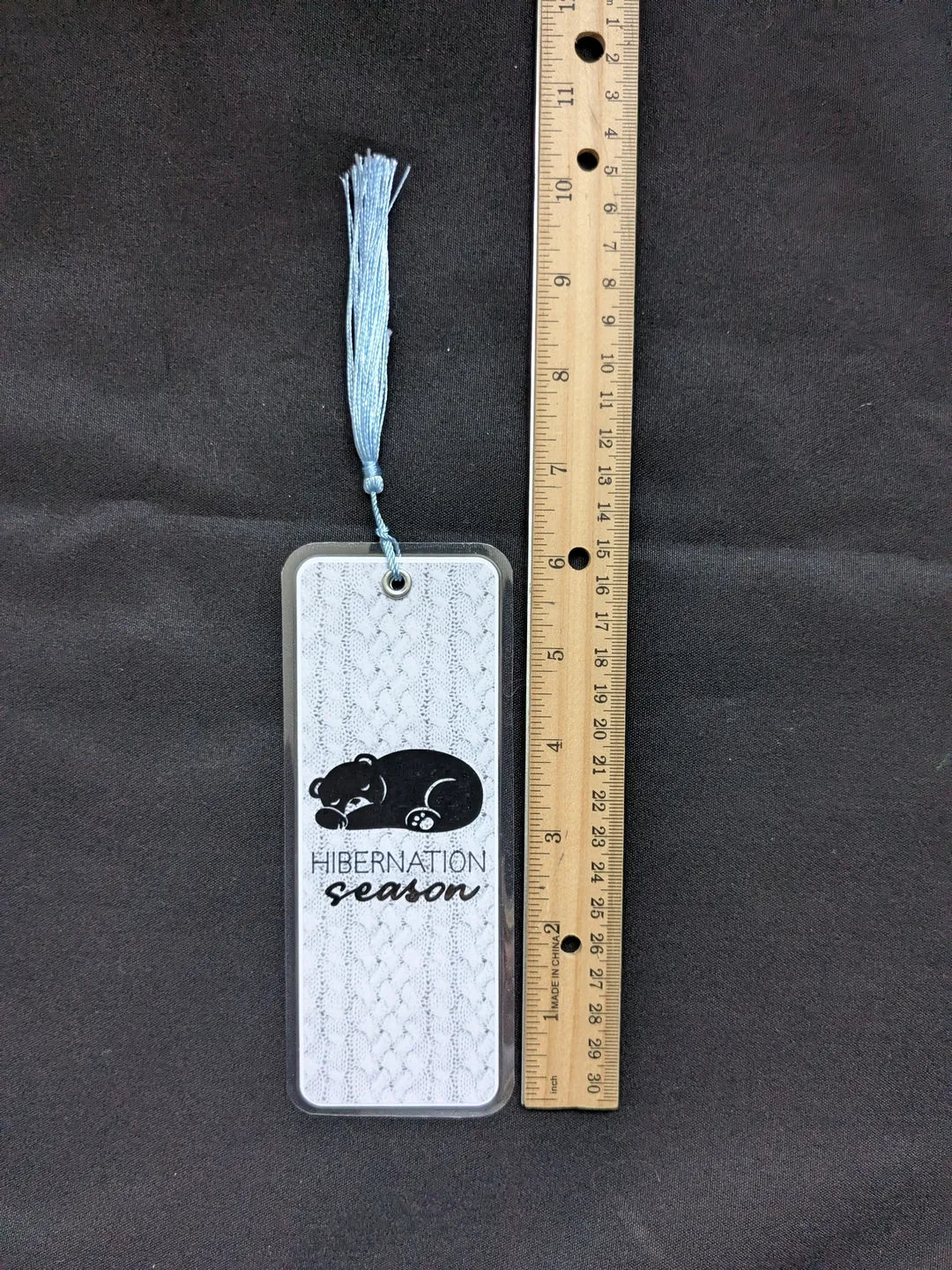 Hibernation Season Black Bear Laminated Bookmark