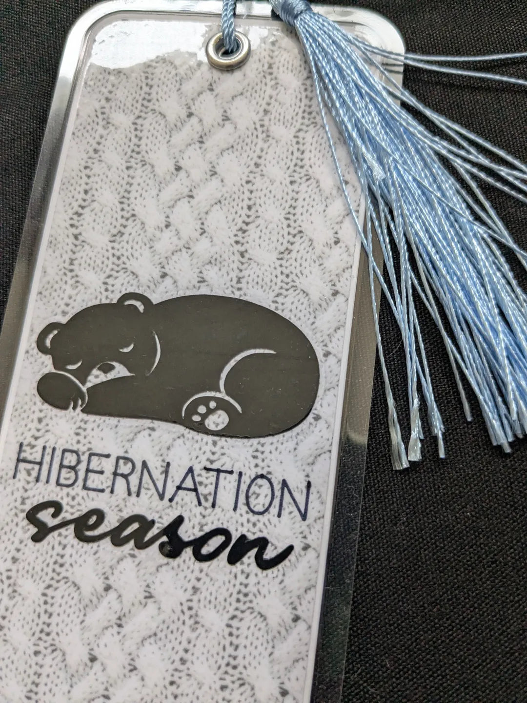 Hibernation Season Black Bear Laminated Bookmark
