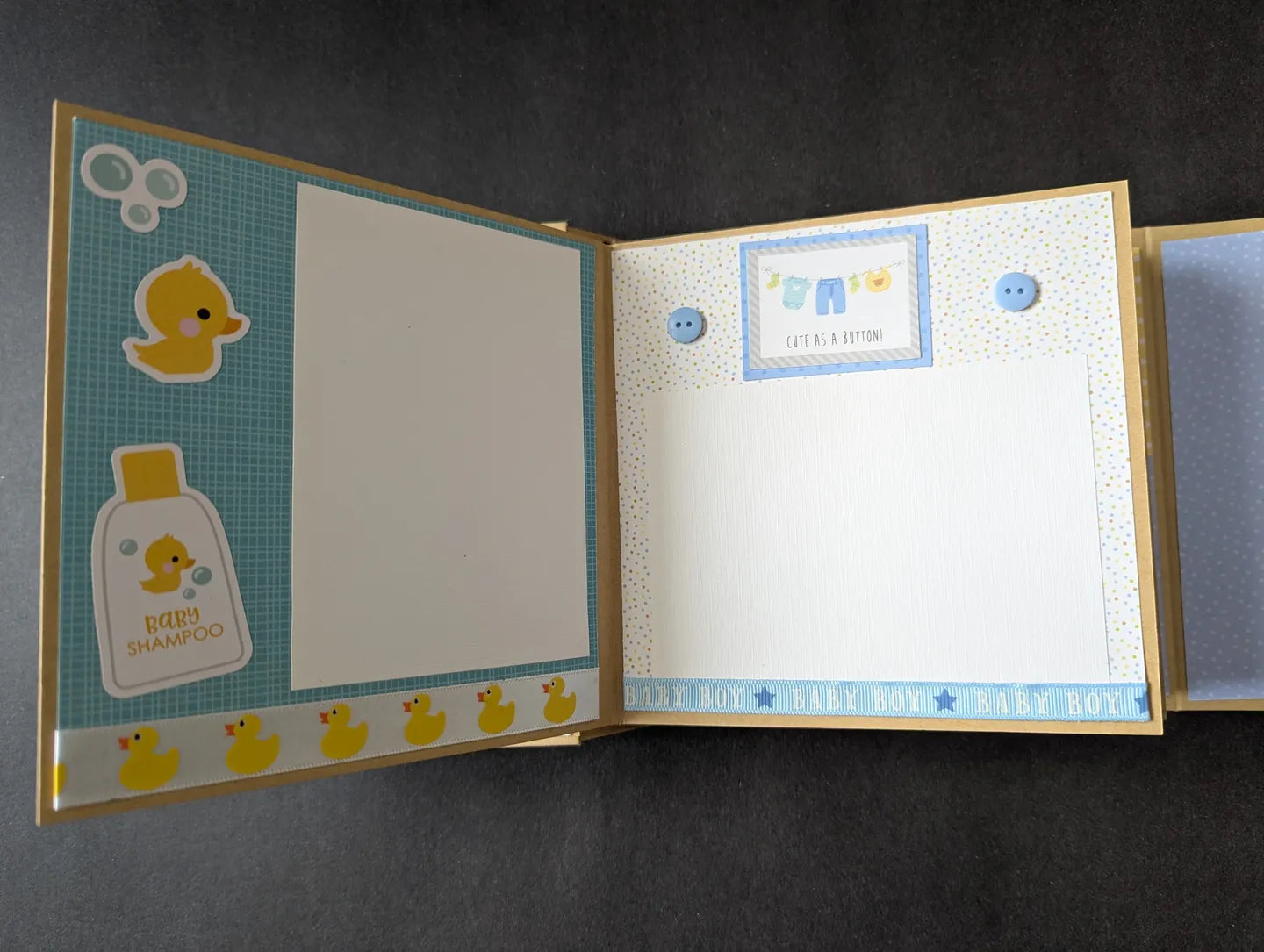 Premade Baby Boy Mini Chipboard Album