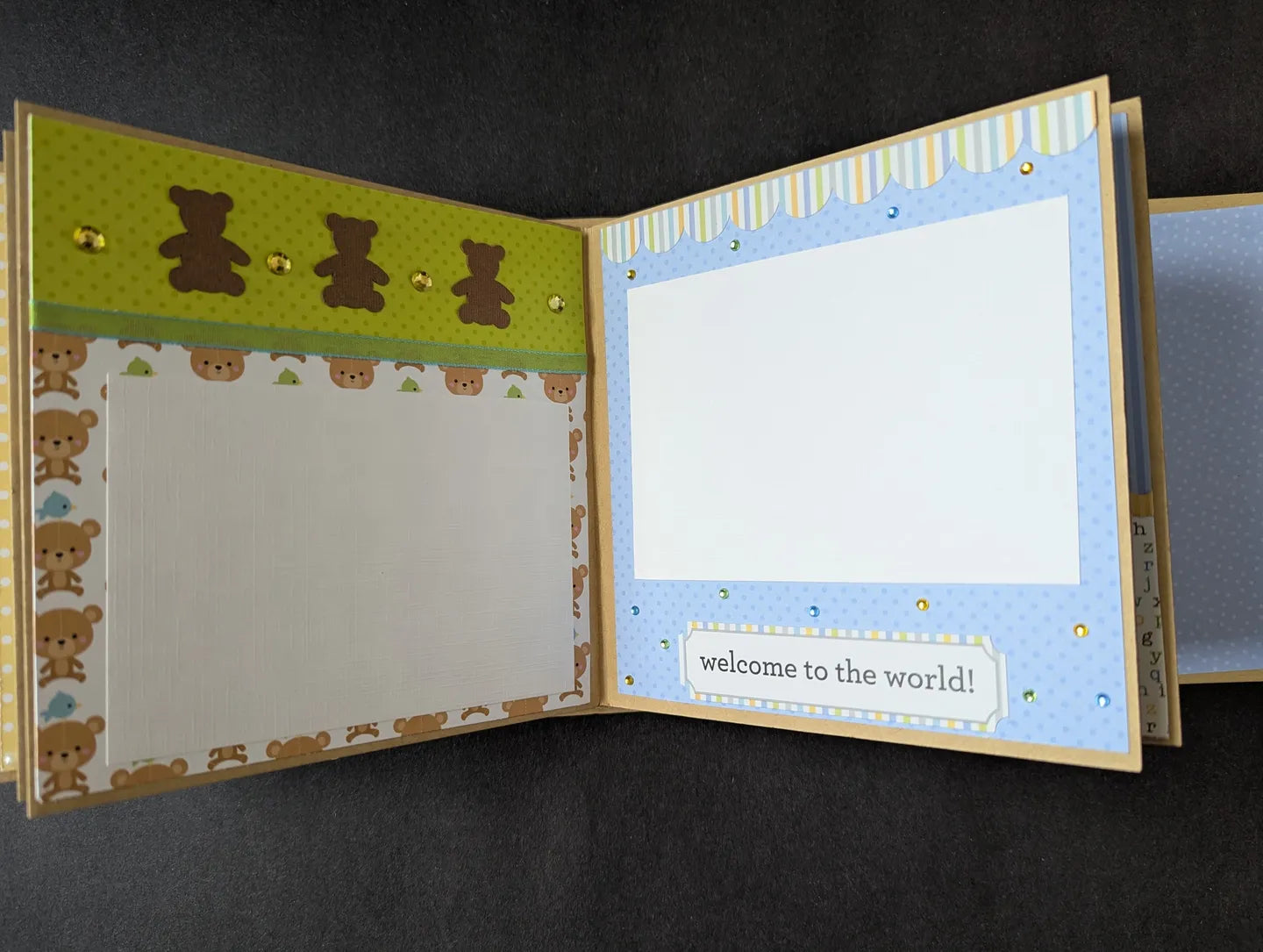 Premade Baby Boy Mini Chipboard Album