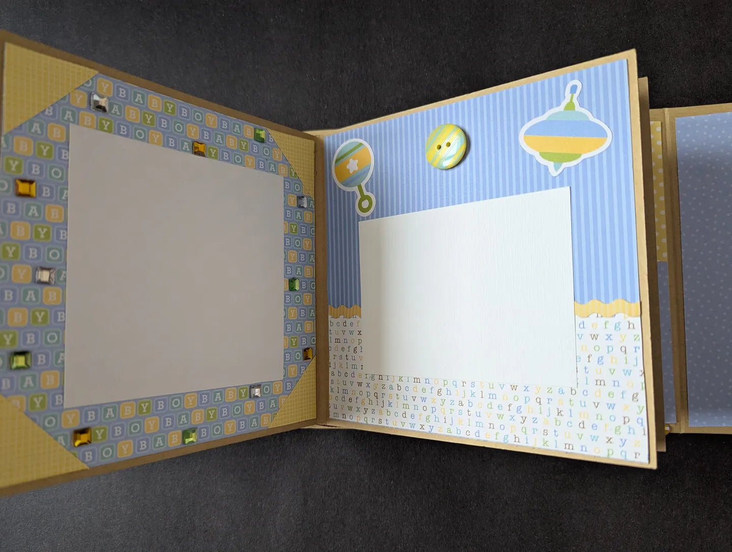 Premade Baby Boy Mini Chipboard Album