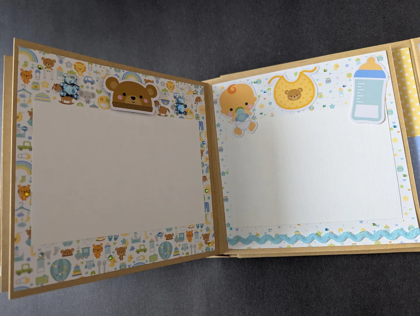 Premade Baby Boy Mini Chipboard Album