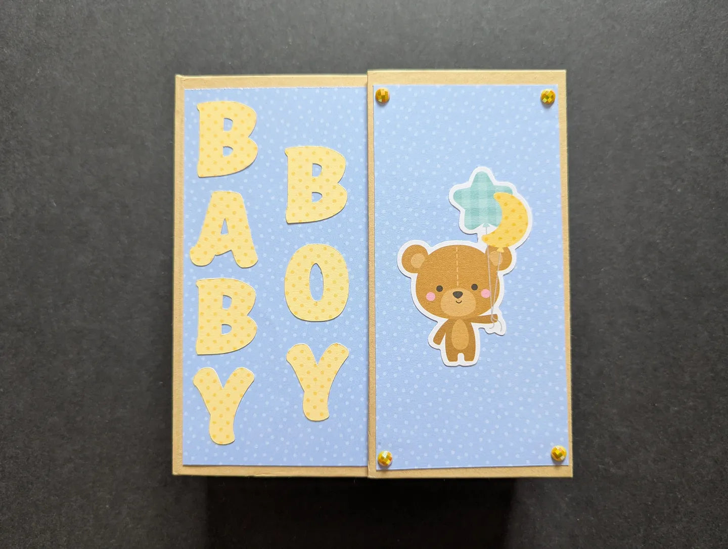 Premade Baby Boy Mini Chipboard Album