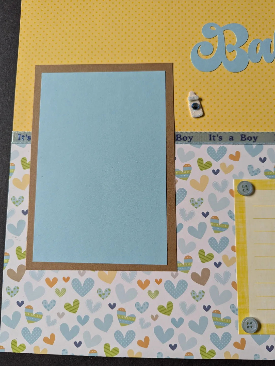 Baby Boy Scrapbook Page
