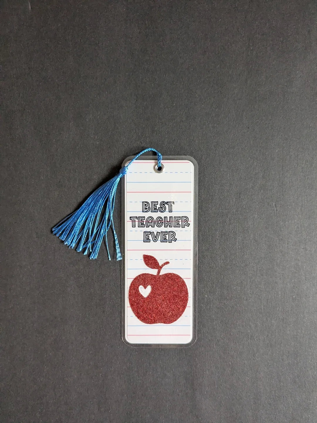 Best Teacher Ever Notebook Paper Laminated Bookmark