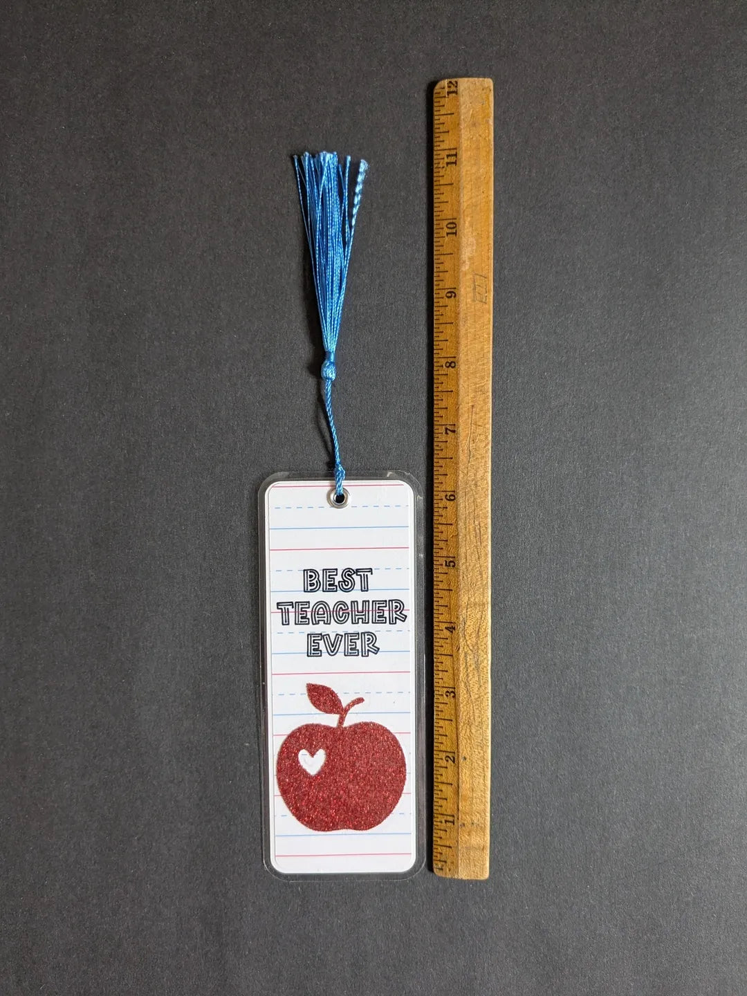 Best Teacher Ever Notebook Paper Laminated Bookmark