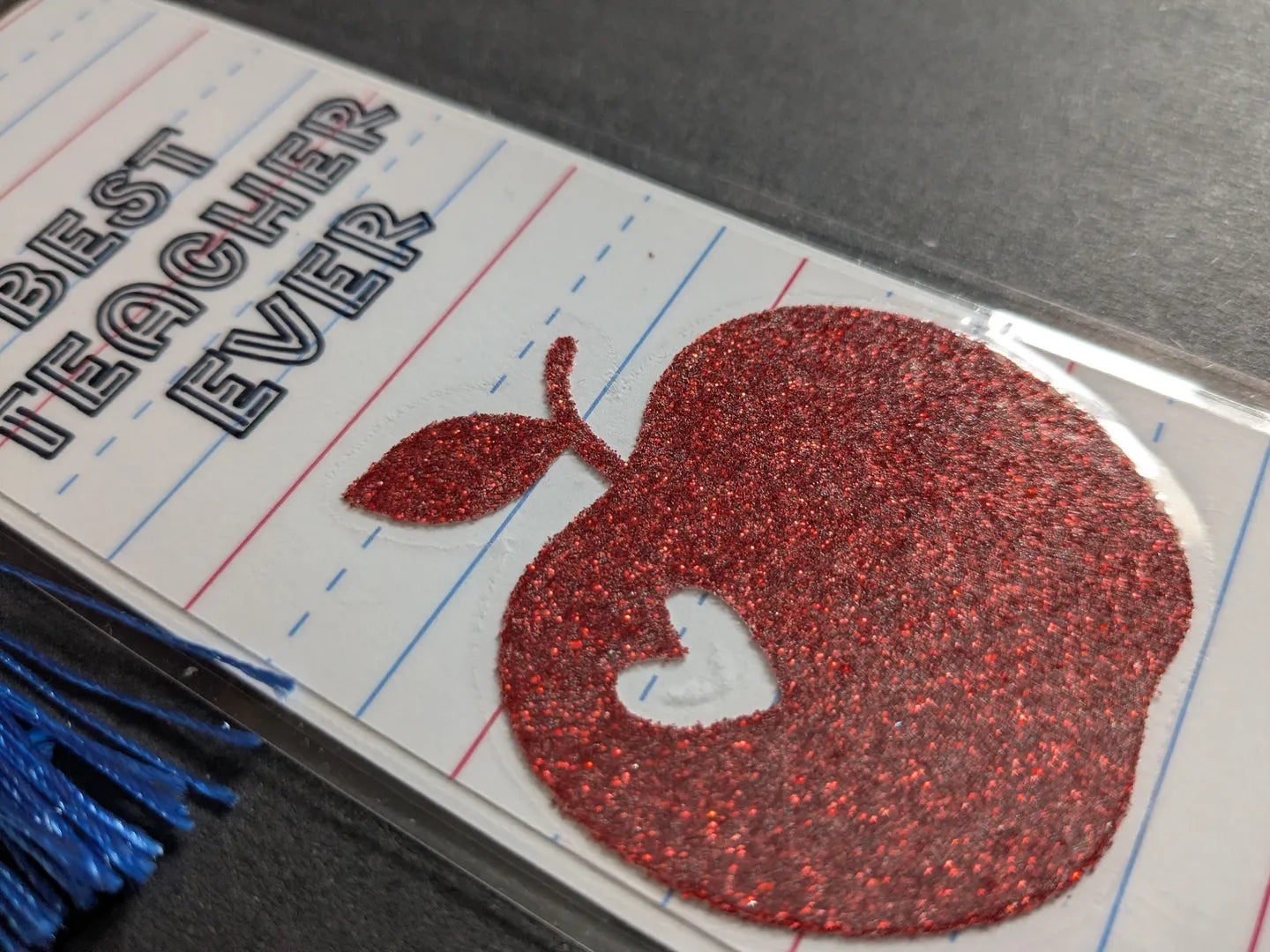 Best Teacher Ever Notebook Paper Laminated Bookmark