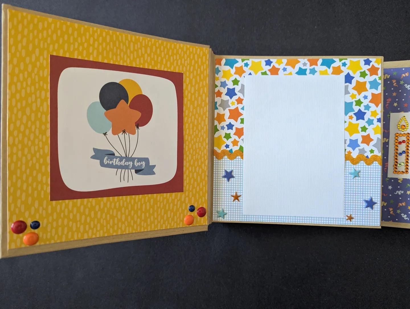 Premade Boy Birthday Mini Chipboard Album