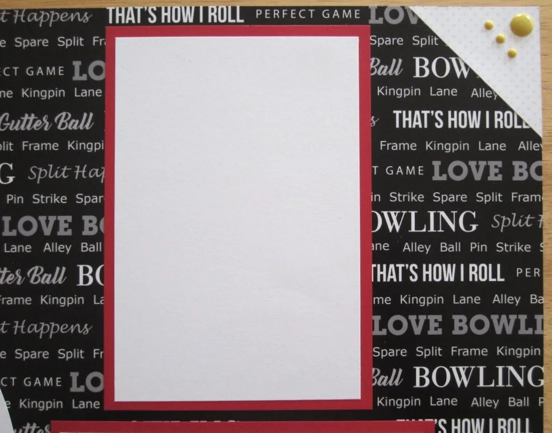 Bowling Scrapbook Page