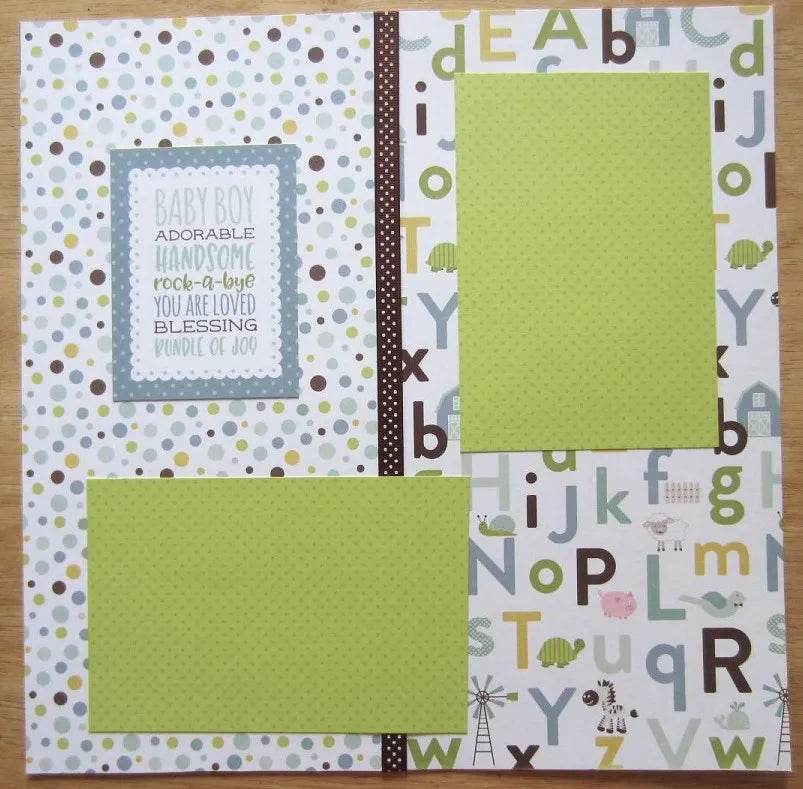 Baby Boy Scrapbook Page Set