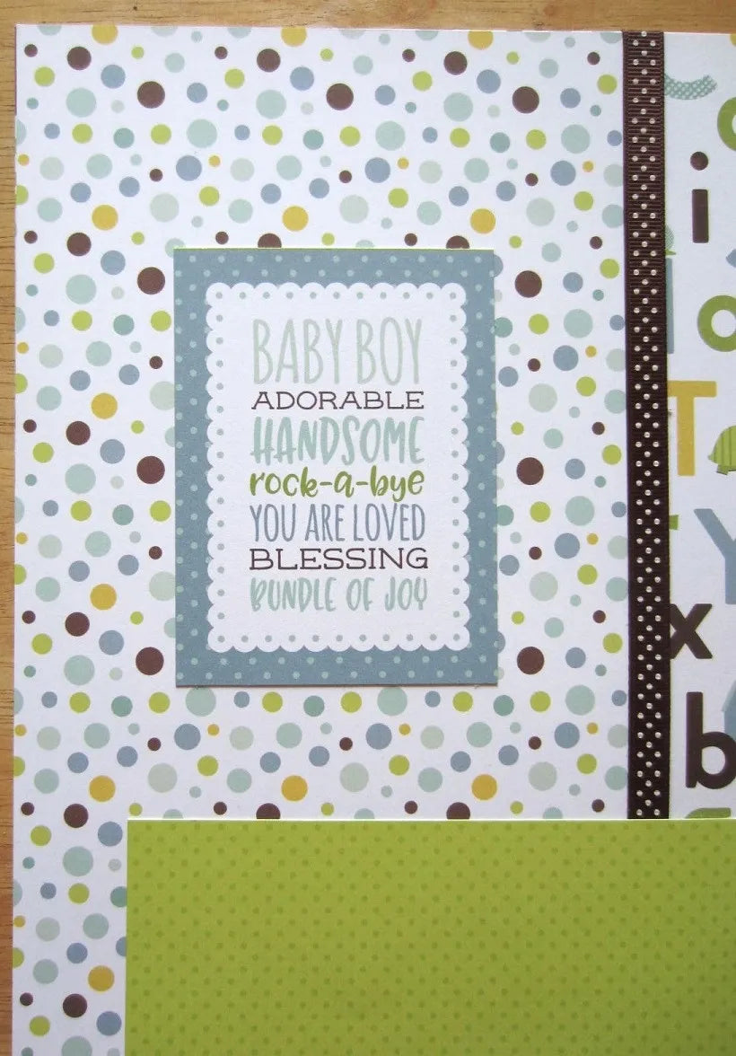 Baby Boy Scrapbook Page Set