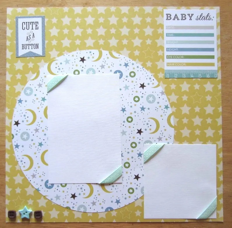 Baby Boy Scrapbook Page Set
