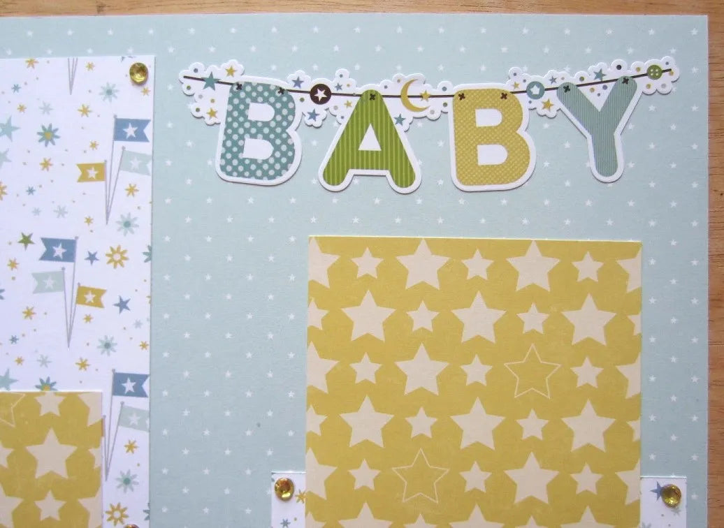 Baby Boy Scrapbook Page Set