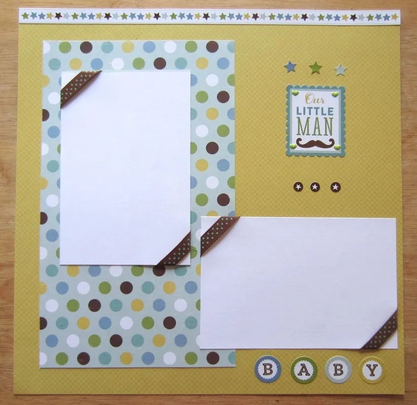Baby Boy Scrapbook Page Set