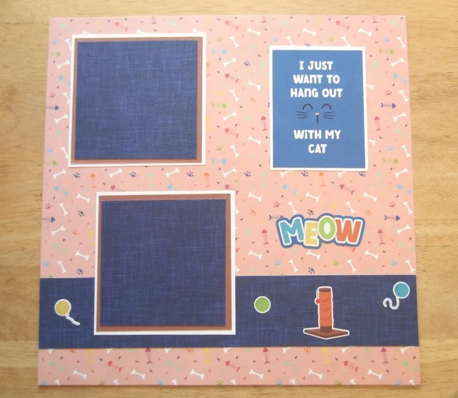 Cat Scrapbook Page
