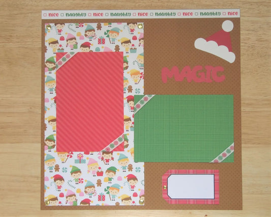 Christmas Elf Scrapbook Page