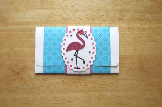 Sparkly Flamingo Cash Envelope