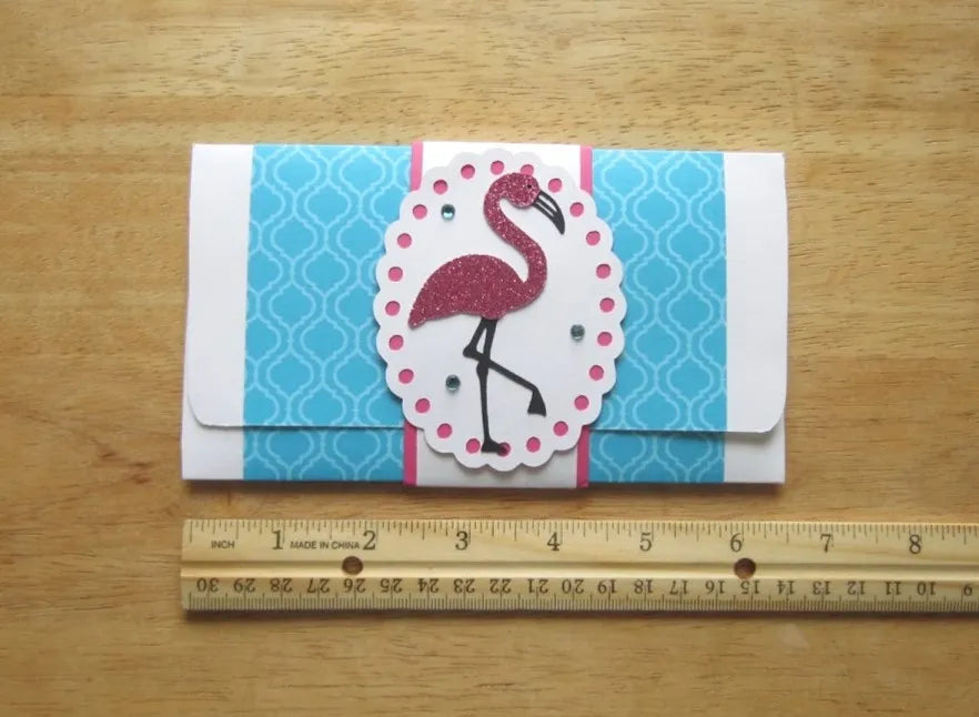 Sparkly Flamingo Cash Envelope