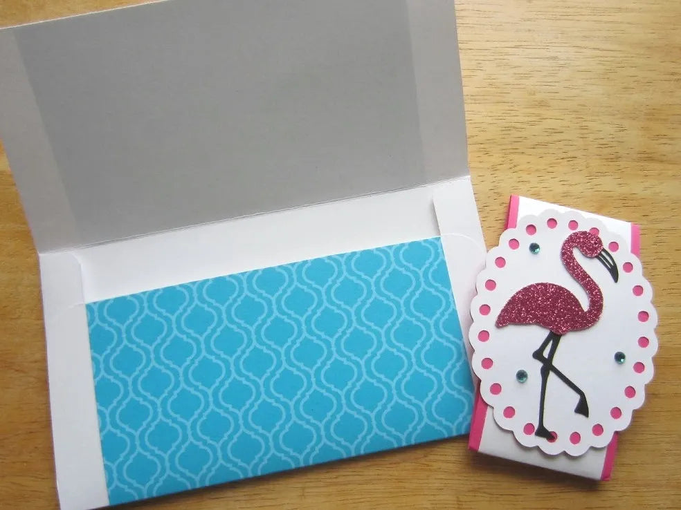 Sparkly Flamingo Cash Envelope