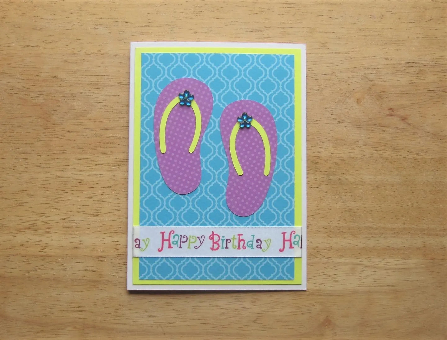Happy Birthday Flip Flops Card
