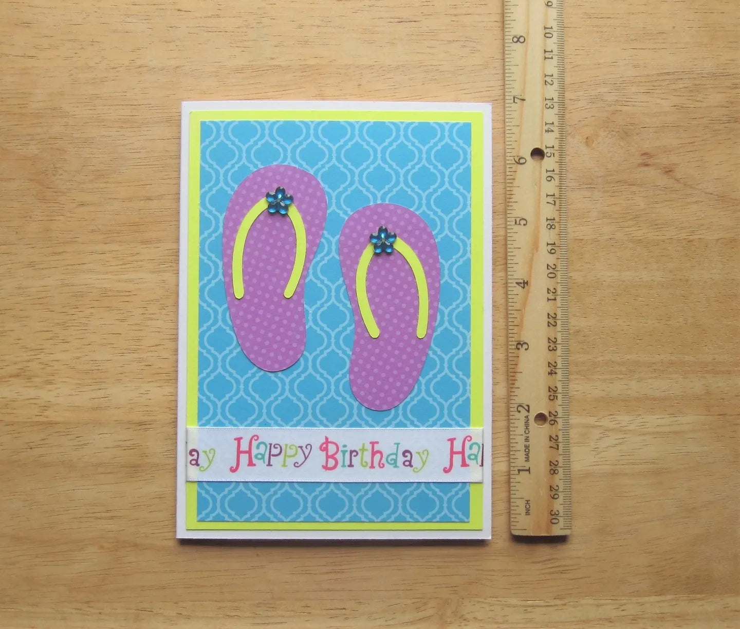 Happy Birthday Flip Flops Card