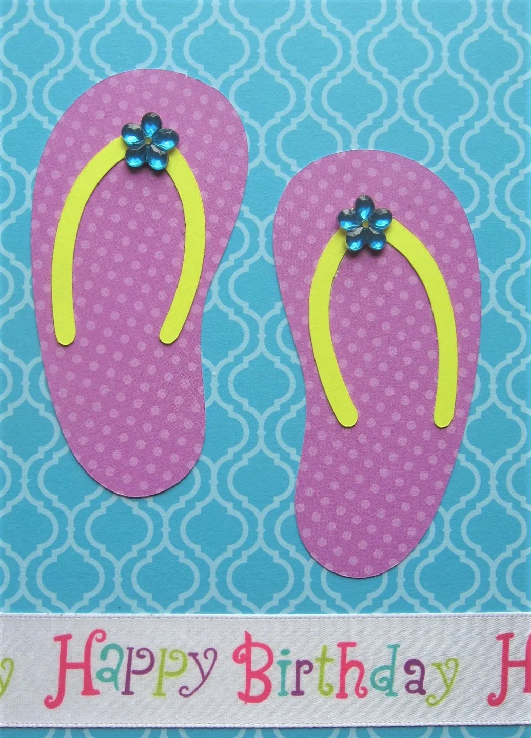 Happy Birthday Flip Flops Card