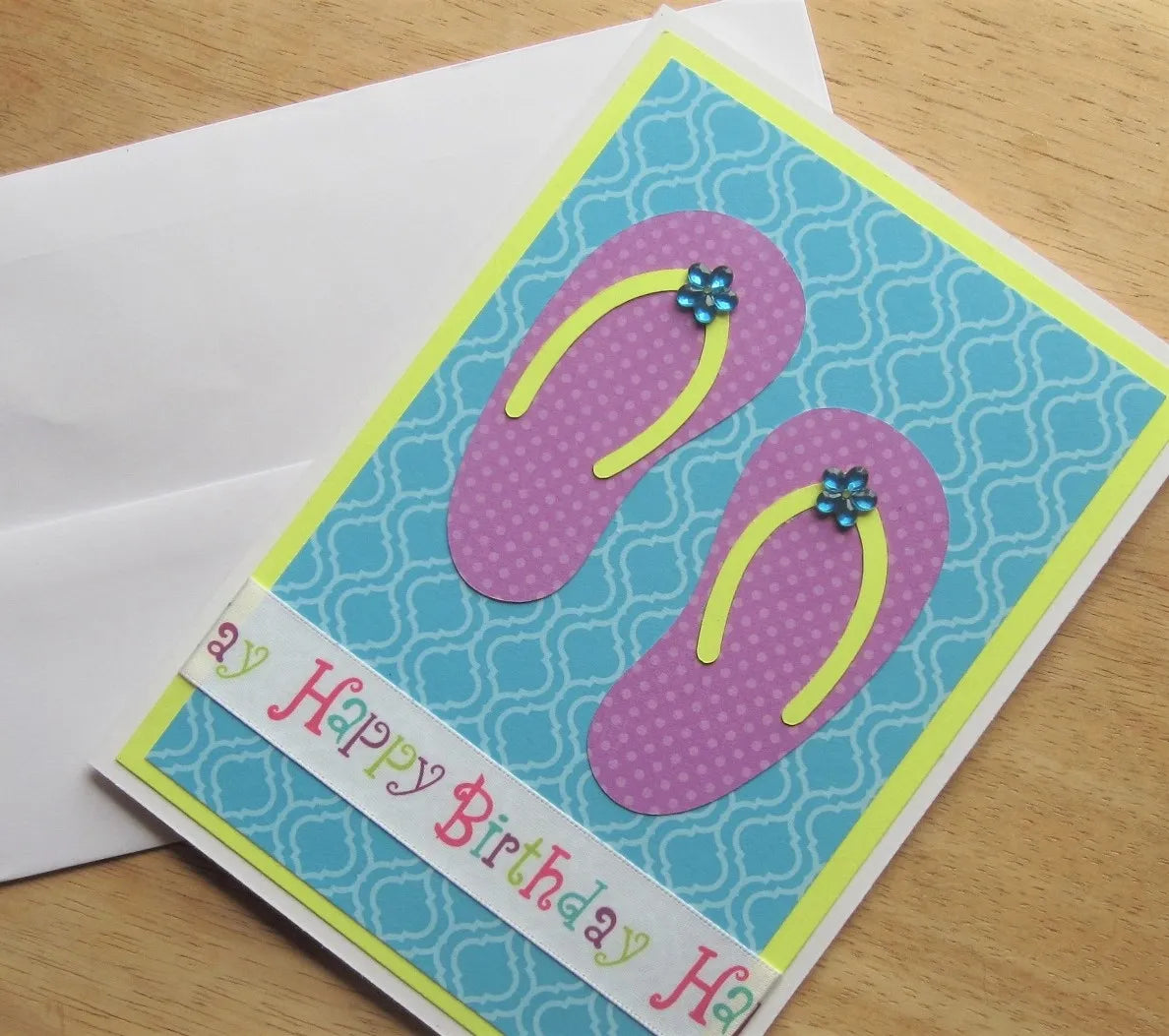 Happy Birthday Flip Flops Card