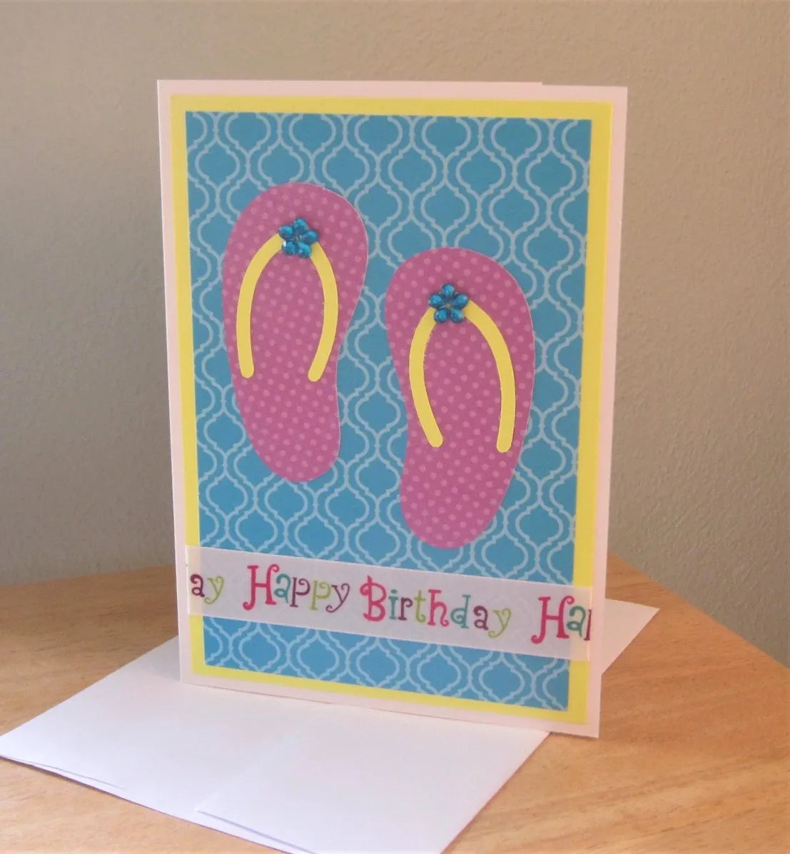 Happy Birthday Flip Flops Card