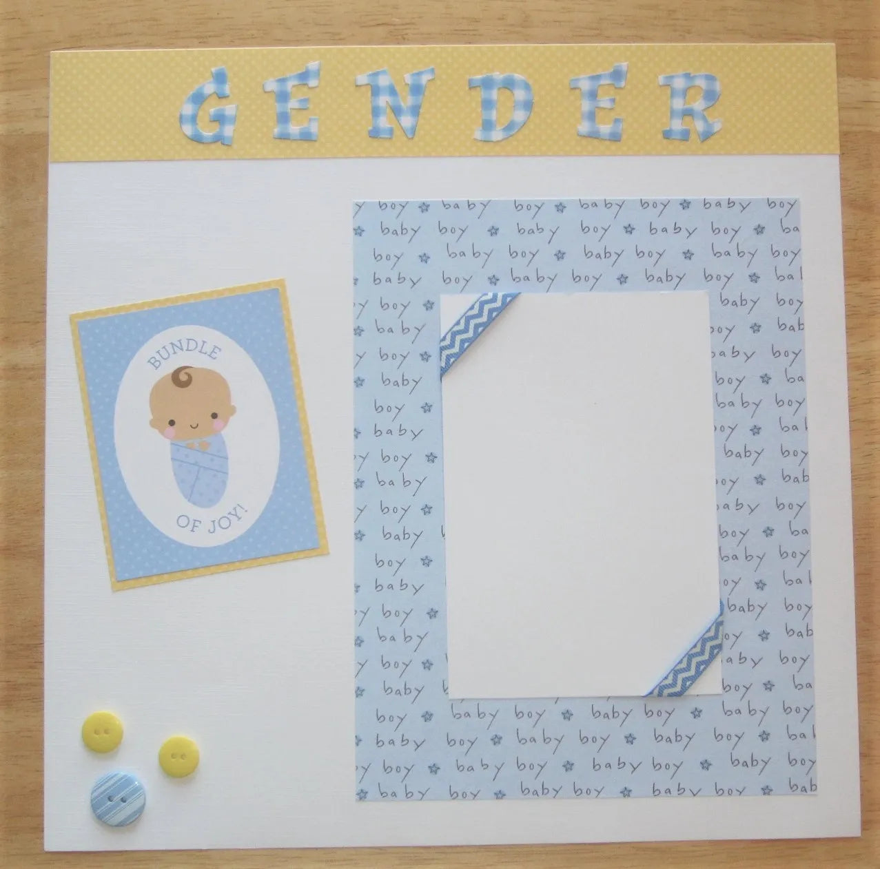 Gender Reveal Boy Scrapbook Pages
