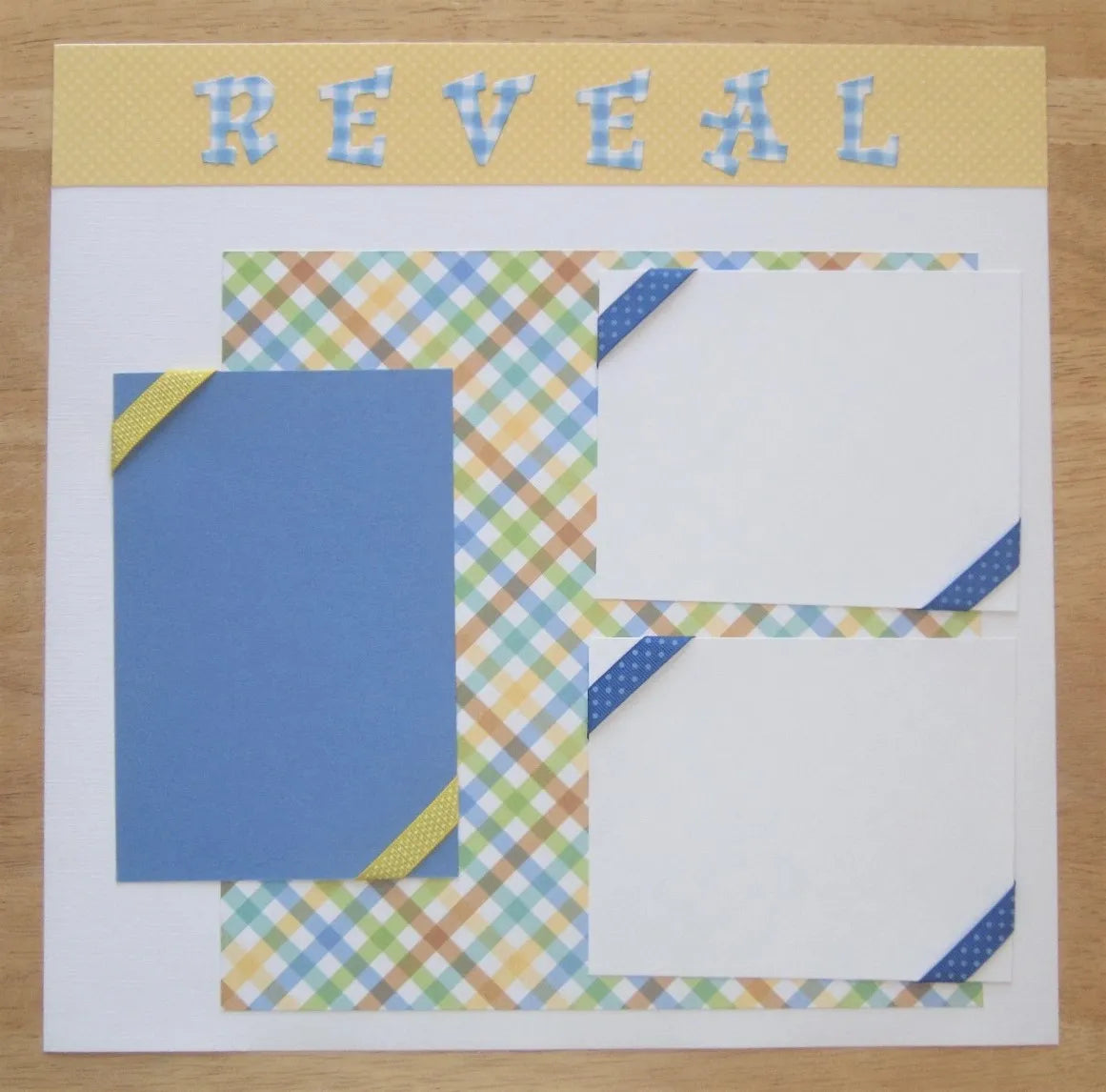 Gender Reveal Boy Scrapbook Pages