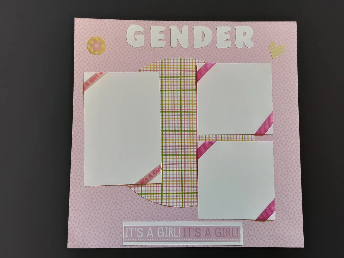 Gender Reveal Girl Scrapbook Pages