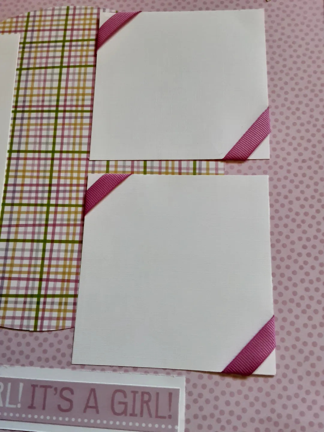 Gender Reveal Girl Scrapbook Pages
